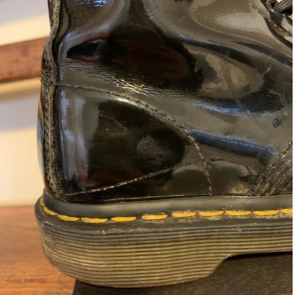 Dr. Martens Black Patent Leather Original Lace Up Combat Boots Docs - Picture 6 of 16